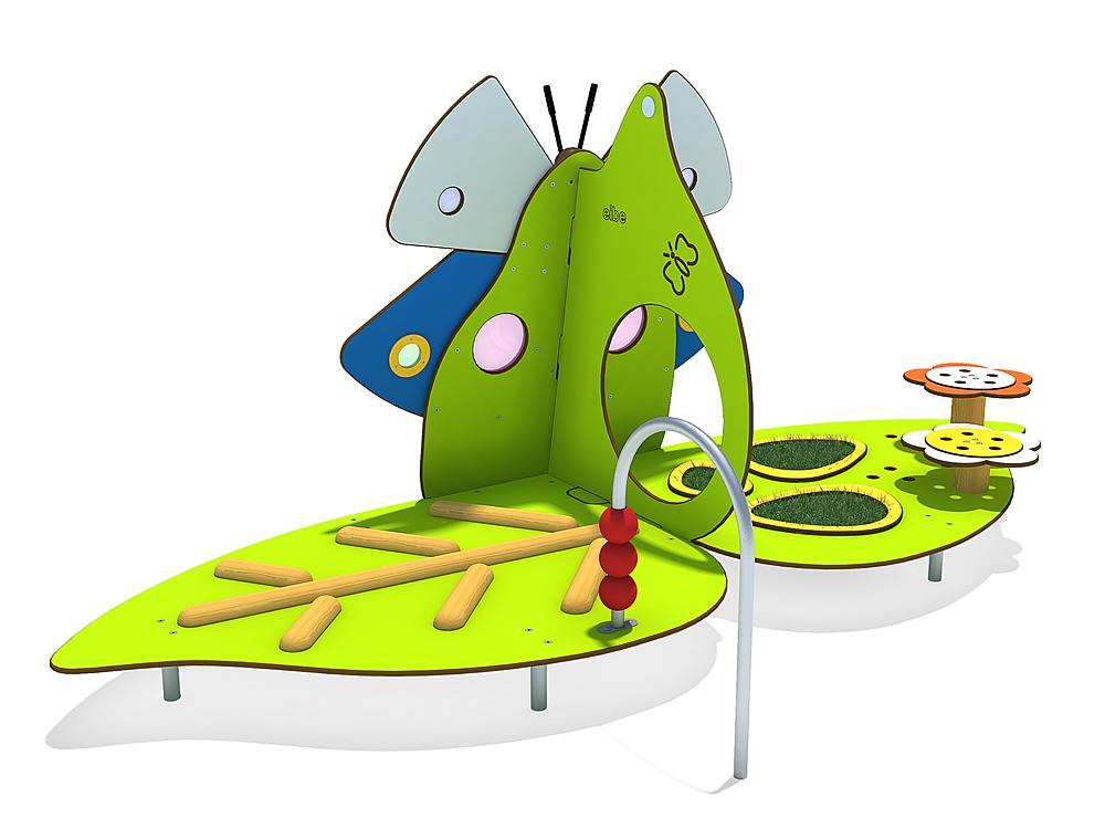 Bewegung für Kleinkinder – Spielanlage Schmetterling von eibe, Fronstansicht
